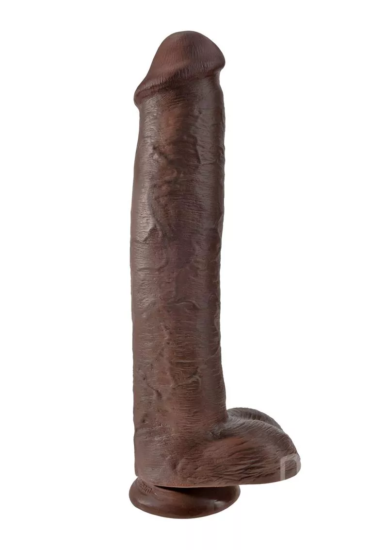 King Cock 15 Inch Brown Cock with Balls